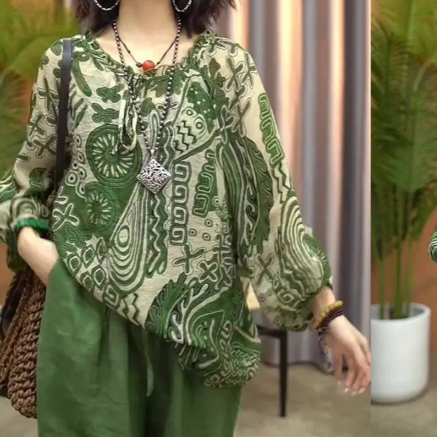 2024 女式大尺碼復古印花 T 卹    ，獨特的設計，獨一無二的你！！廠家直銷限時特價搶購，不要錯過！！