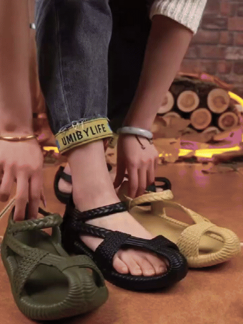 ikTok男女同款EVA手编凉鞋 ,防水、防滑、舒適 不臭脚 ,减少足部壓力並暖解足部疼痛 ,穿上它立刻緩解疲勞，開車登山露營郊遊都OK！